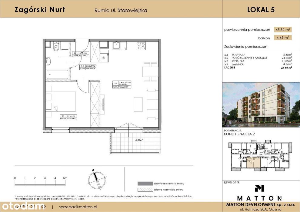Mieszkanie z balkonem w centrum Rumi
