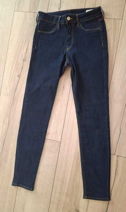 jeansy skinny regular weist rozm 27 rozciagliwe kolor stan bdb H&M