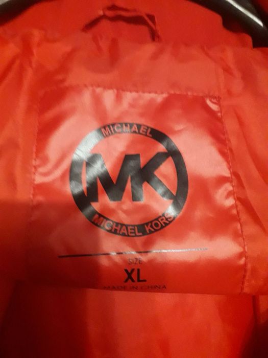 Michael Kors Red size XL Hooded Puffer Jacket