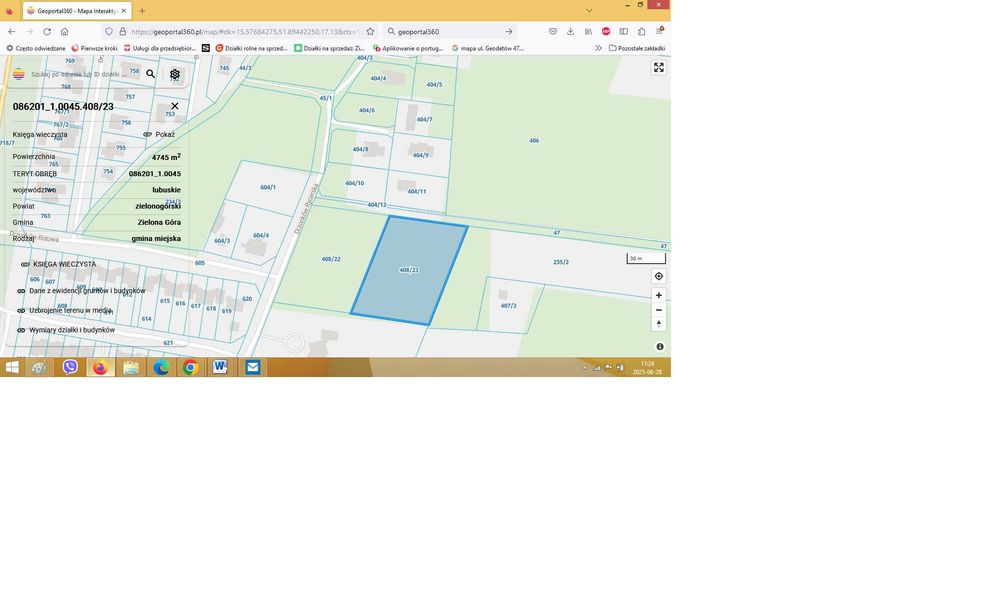 Wyjątkowa działka w sercu natury , Zielona Góra Drzonków