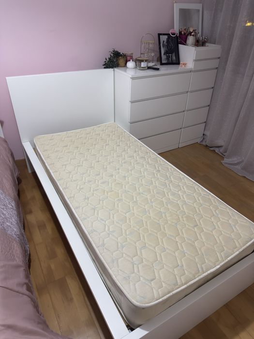 Cama solteiro c/ colchāo - MALM Ikea - 90x200cm