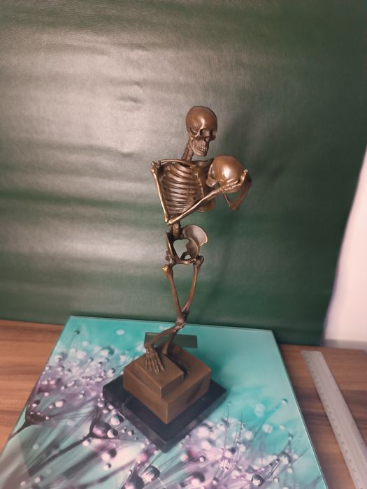 Статуетка скелет бронза мрамор скульптура коллекция
