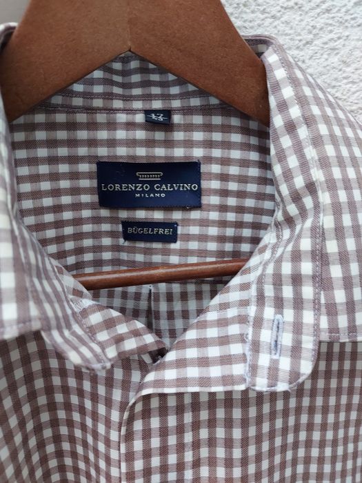 Koszula męska w drobną kratkę rozmiar 43