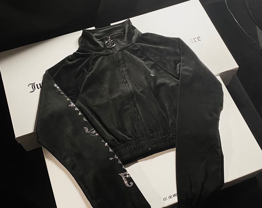 Чёрная кофта топ juicy couture