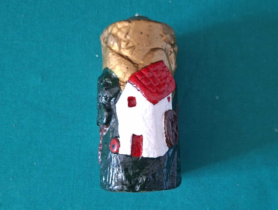 Antiga Vela artesanal com Moinho em relevo