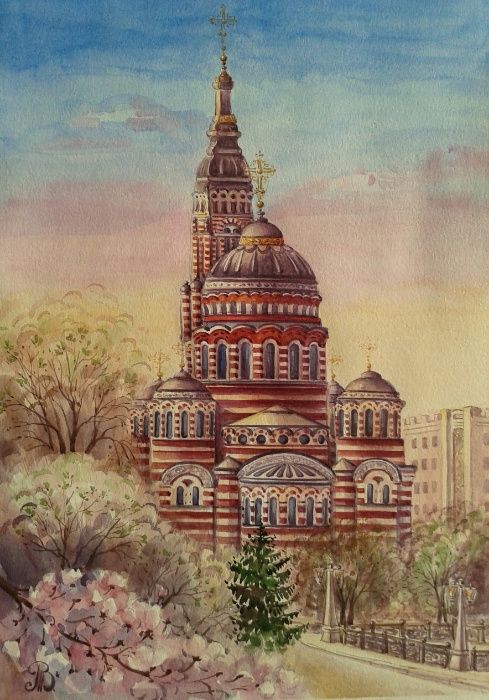 Картина Харьков Вид города