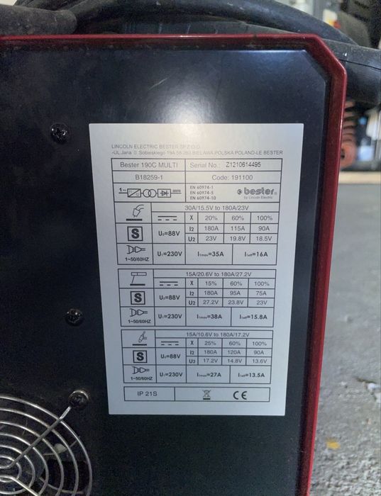 Aparelho soldar Bester by Lincoln 190C Multi