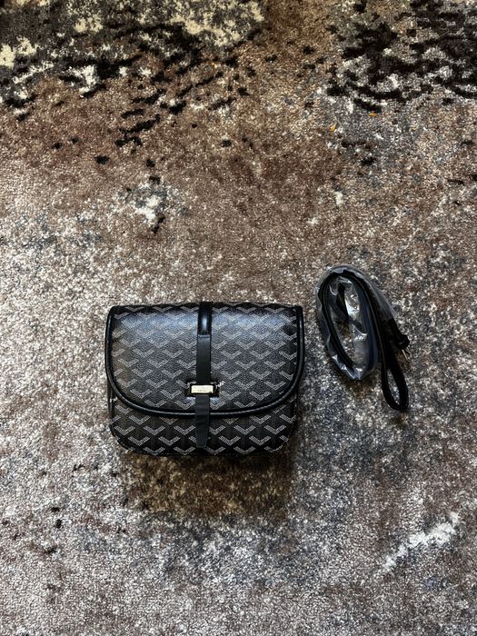 Сумка через плече Goyard чорна | месенджер Goyard