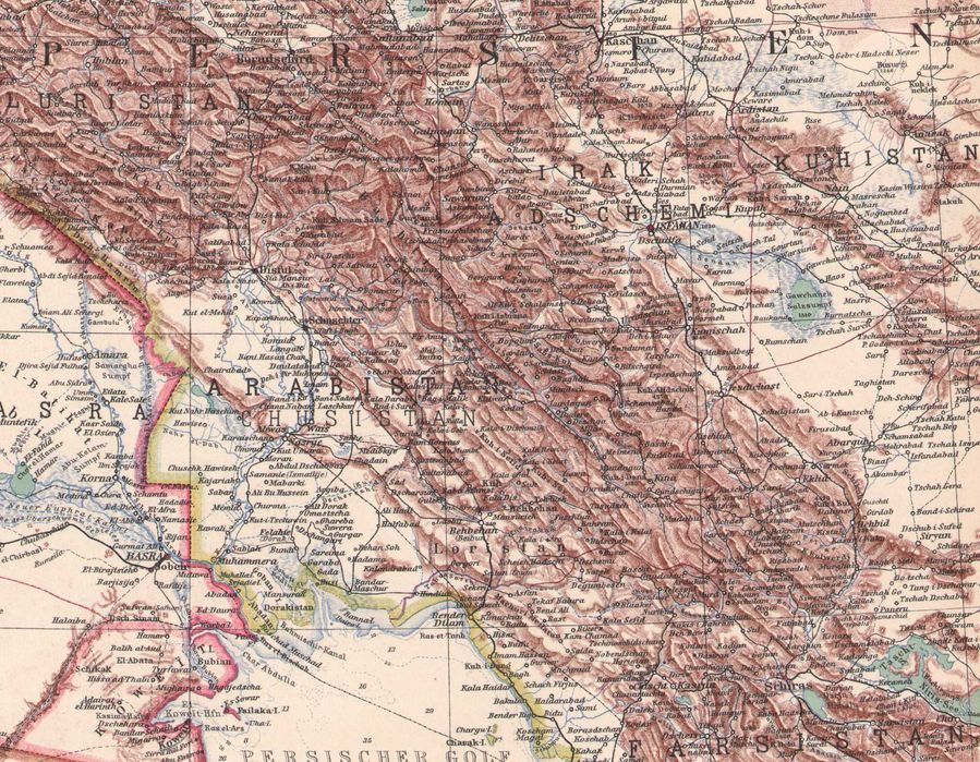 Armenia Mezopotamia (Irak) Persja (Iran) miedzioryt 1939 r. Autentyk