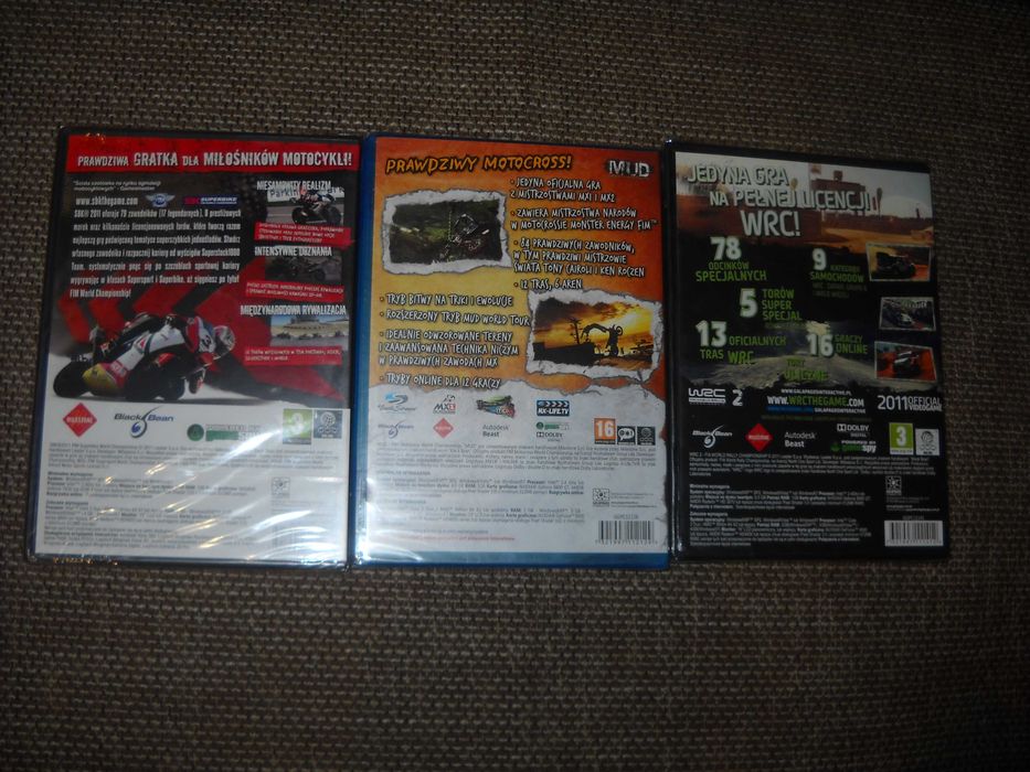 Pak Gier - WRC 2 + MUD + SBK 2011 - Folia - Nowe - PL - 3x HIT