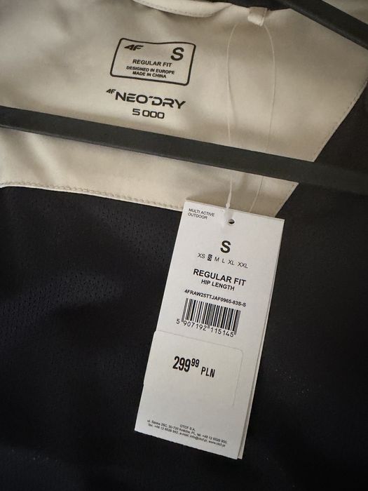 Kurtka damska 4F NeoDry 5000 S – nowa z metką, rozmiar S
