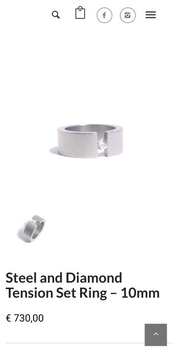 Aliança de designer com diamante