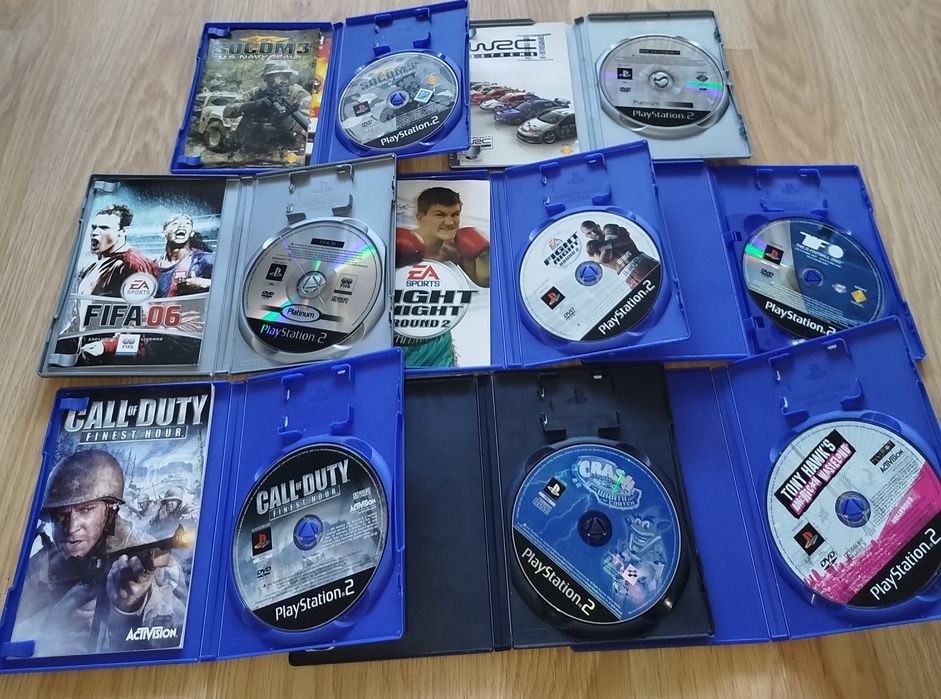 Zestaw 8 gier PS2 Crash, Tony Hawk, Call of duty, Wrc