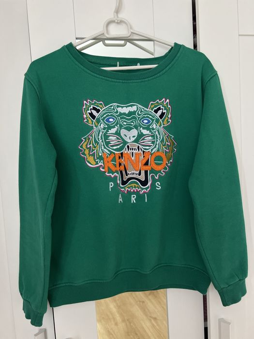 Bluza zielona kenzo paris z tygrysem kolorowym rozmiar s