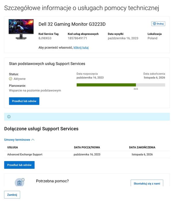 Monitor Gamingowy Dell G3223D 32" 2560 x1440 LED IPS 165Hz Gwarancja