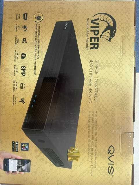 Sistema completo de videovigilância QVIS Viper – 6 câmaras + NVR PoE