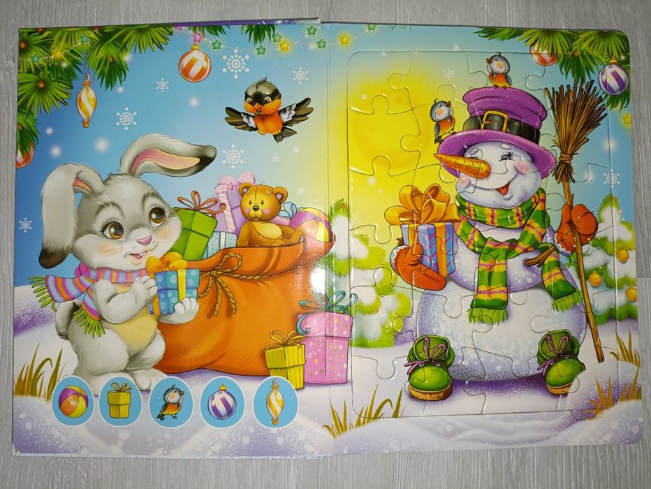 Розвиваюча книга-пазл Зустрічаємо свято з зимовою тематикою