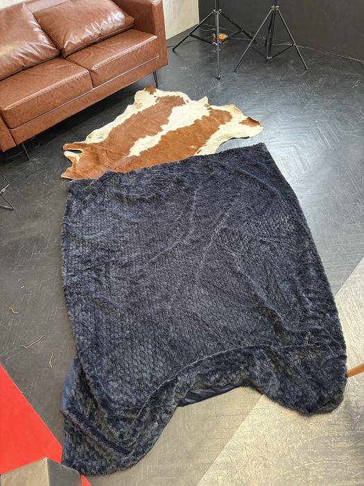 Синій великий плед