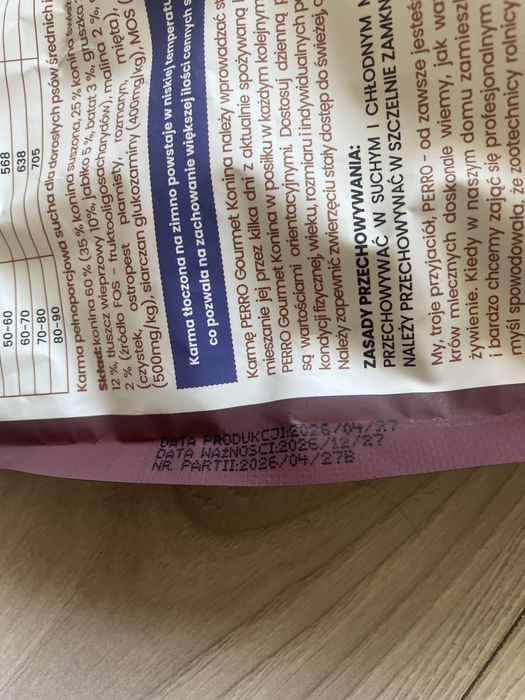 Karma tloczona na zimno Perro