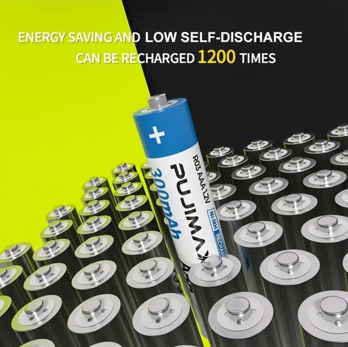 Аккумуляторные ААА перезаряжаемые батарейки аккумулятор 1,2в NiMH