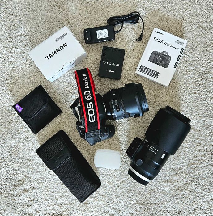 Canon 6D Mark II-Sigma 24-70-Tamron 70-200-Flash Canon Speedlite 580EX