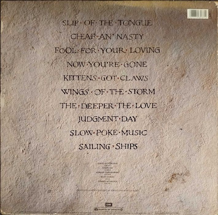 Whitesnake – Slip Of The Tongue (Original 1989 Europe Vinyl LP)
