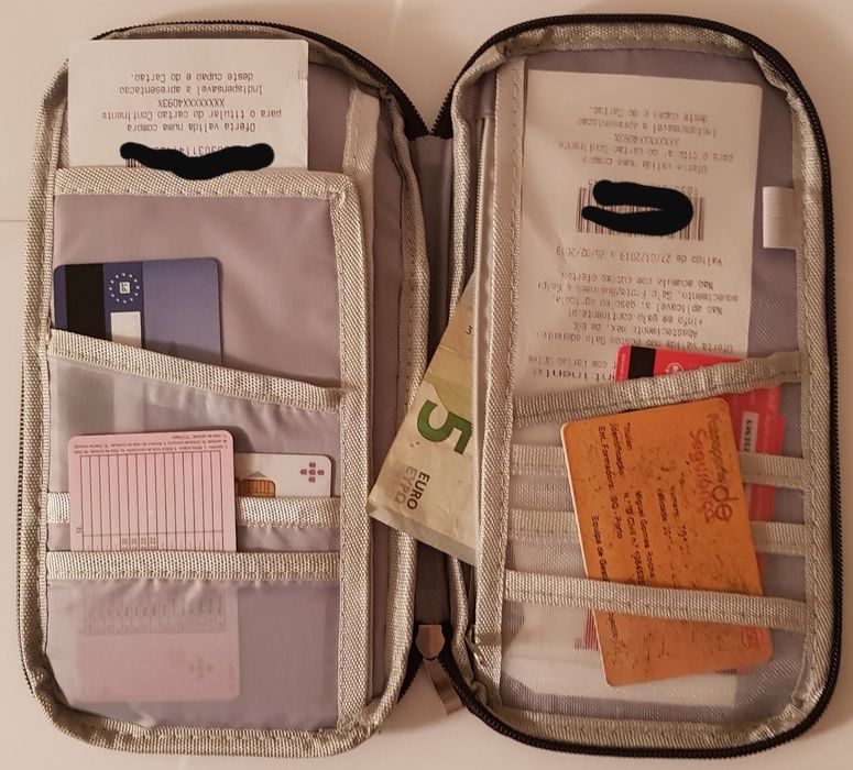 Bolsa de documentos de viagem