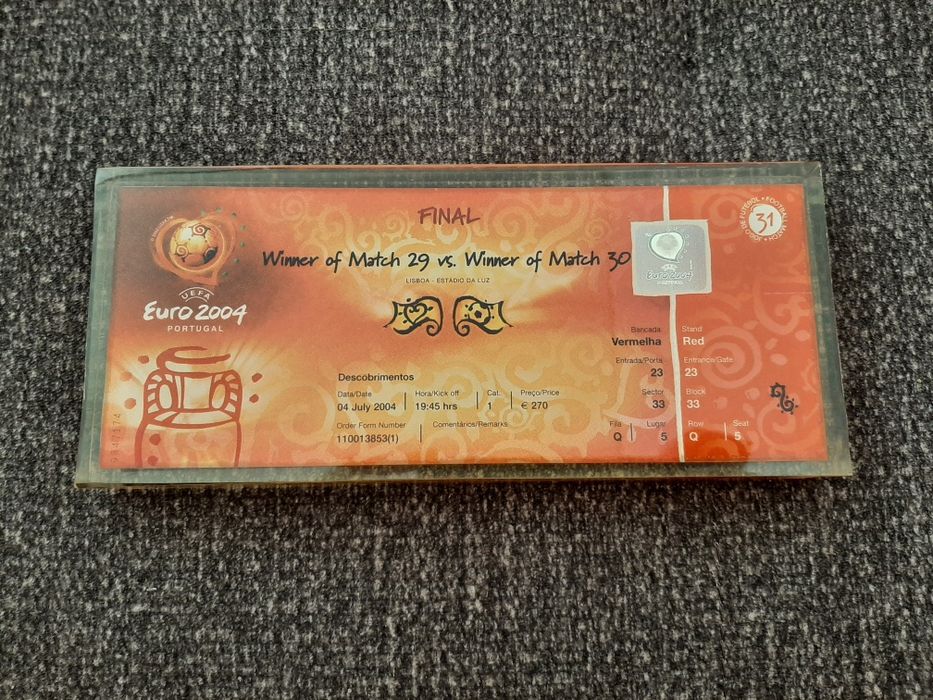Bilhetes Euros e Mundiais