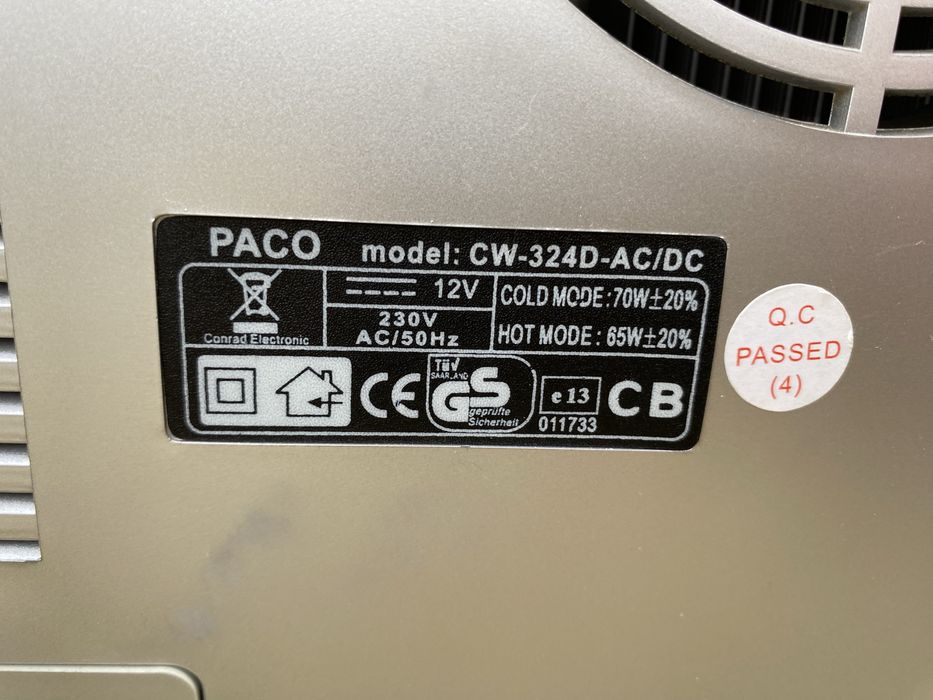 Mini lodówka turystyczna Paco