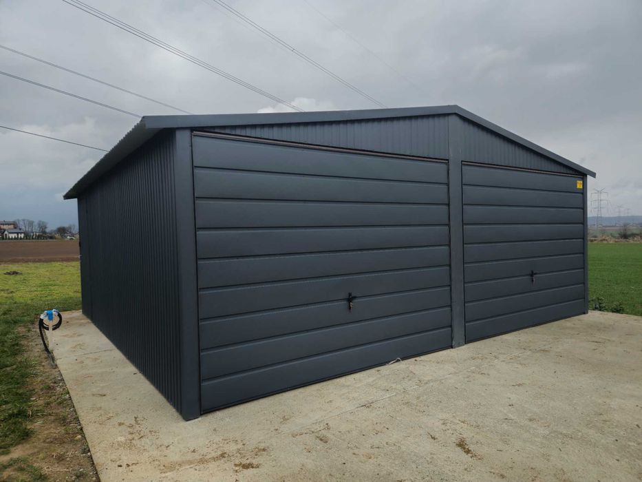 6x5.5 POD Garaze Blaszane Garaż Blaszany Blaszak Blaszaki Antracyt