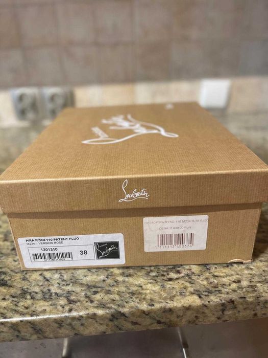 Christian Louboutin koturny różowe nowe 38 (24cm)