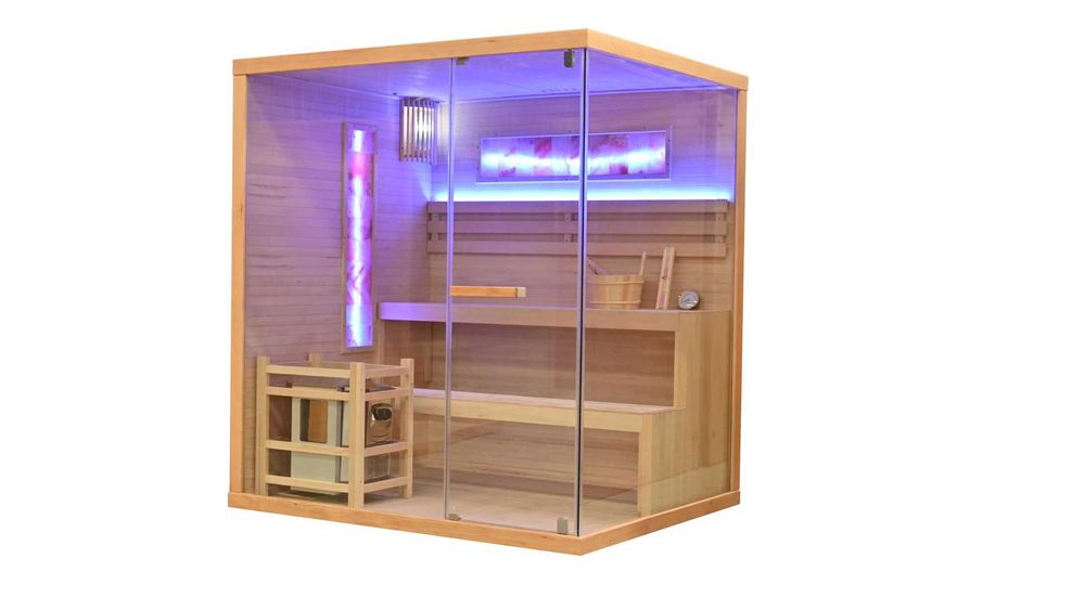 Sauna Fińska Premium 200 LED Ściana solna (8kW)