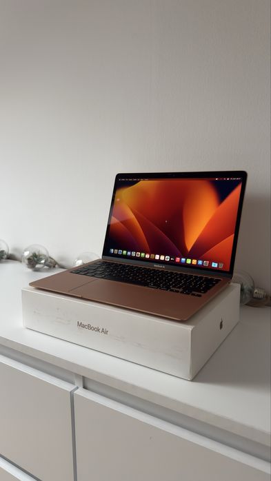 MacBook Air 13” (2020) M1 Gold Rose — Stan nowy / Idealny / Gwarancja