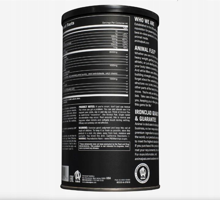 universal nutrition - animal flex - 44 saszetki