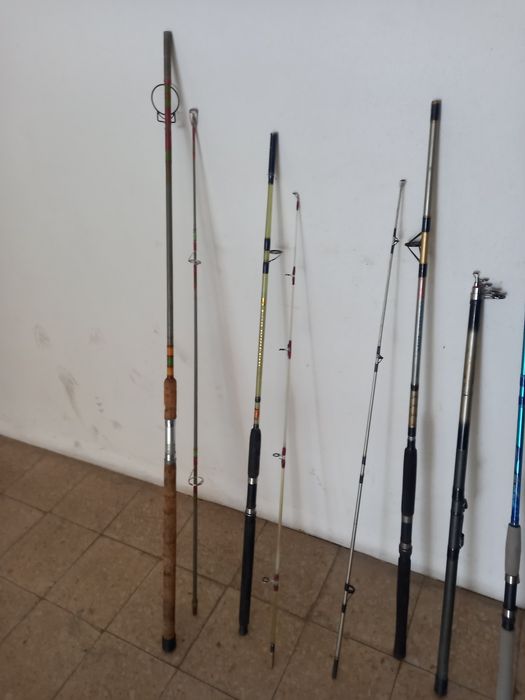 Canas de pesca usadas.