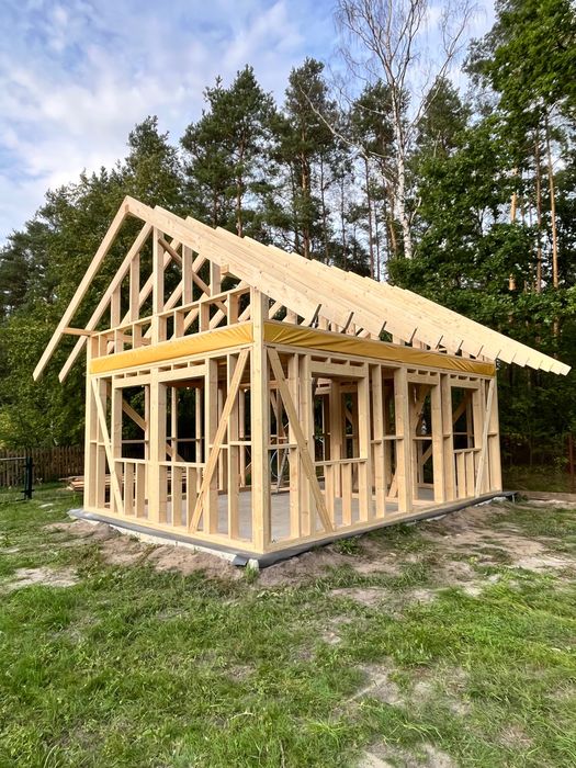 Konstrukcja szkielet domu  35m2 Lublin+ poddasze 35m2 c24