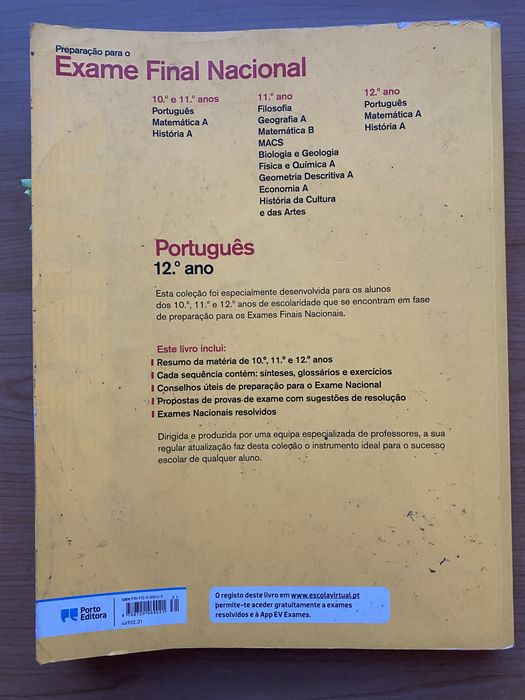 Livro de preparação para o Exame Final Nacional de Português