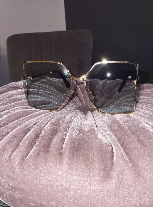 Okulary damskie,zielone szkła