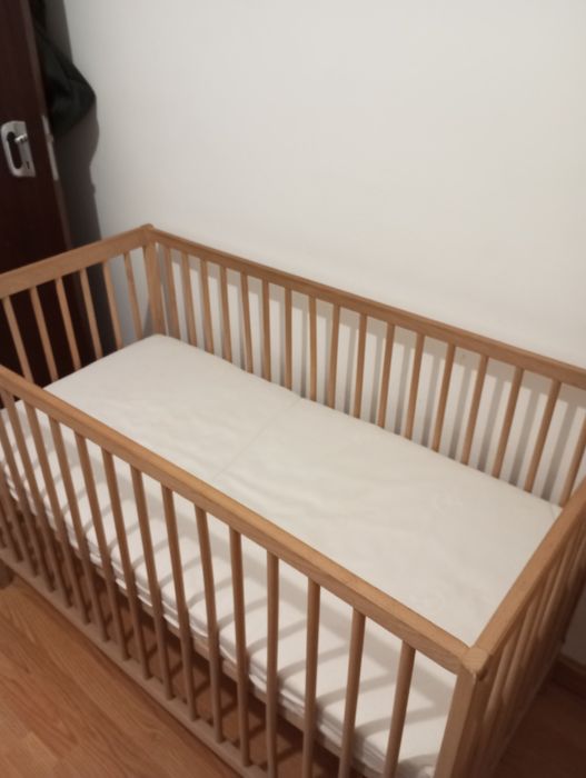 Cama Berço Madeira e Colchão