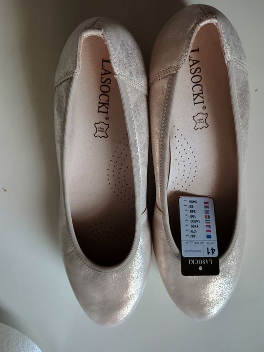 Półbuty złote Lasocki 41