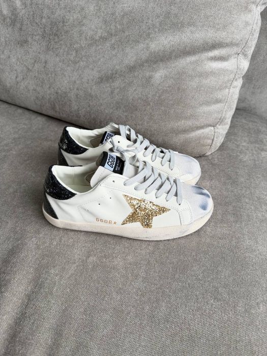 Golden Goose White Gold Black Оригинал Кроссовки Женские Белые Кожаные Premium Luxury Casual Новые Размеры 36-40