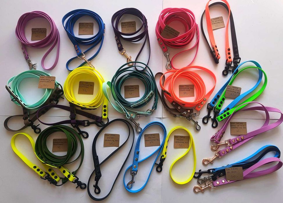 Wyprzedaż akcesoria hexa plaster miodu dla psa smycz linka obroża rącz