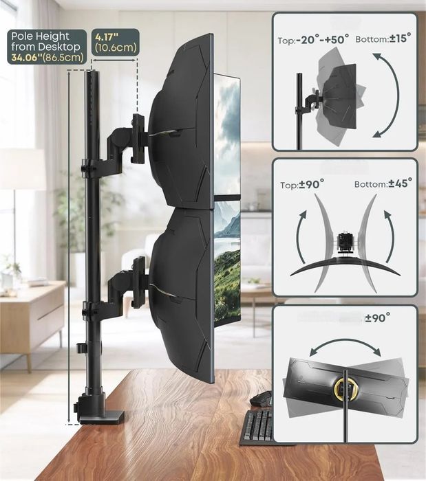 Uchwyt 2  monitory 24-57" Extra Strong PREMIUM!!