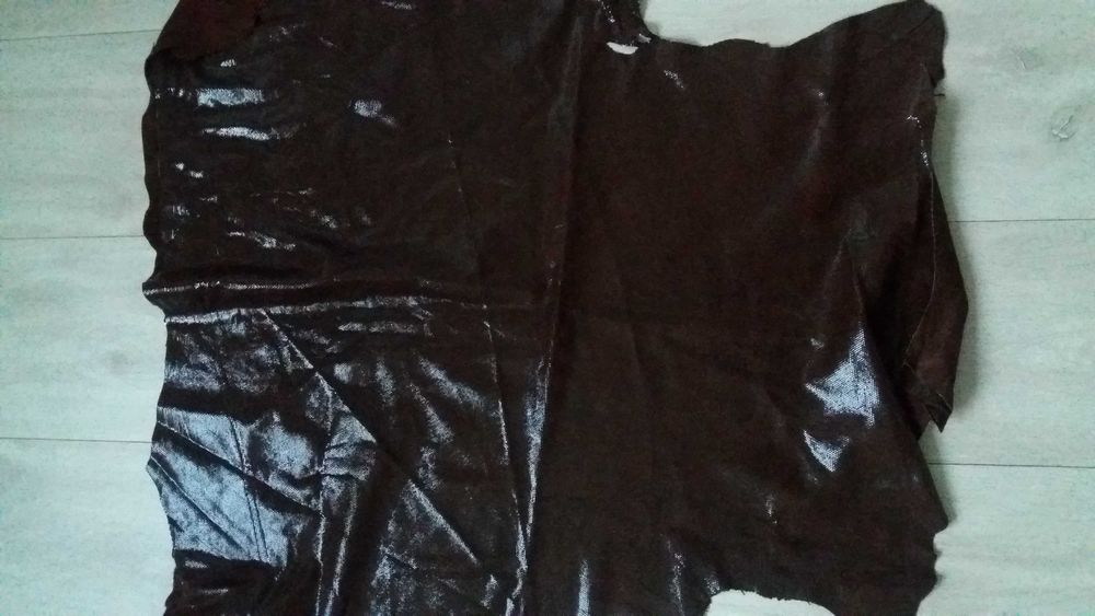 skóra naturalna licowa brązowa z połyskiem błam x 2 szt