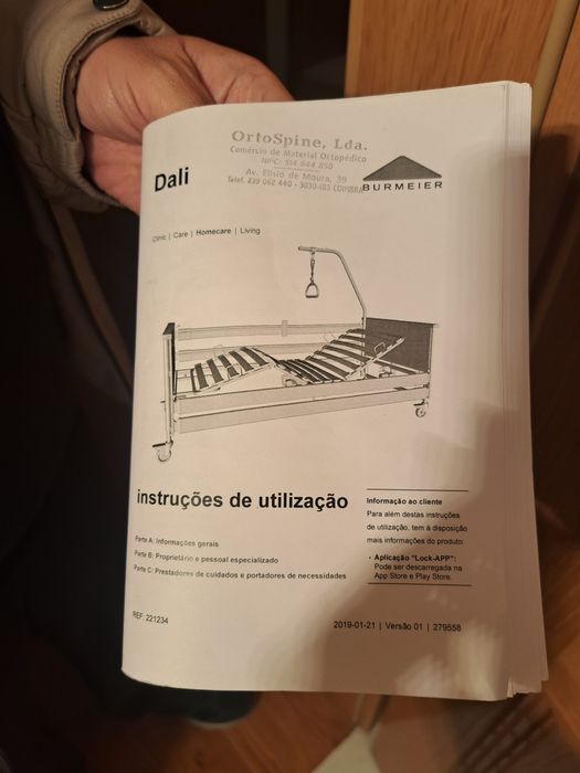 Cama articulada elétrica burmeier Dali + colchão anti-escara