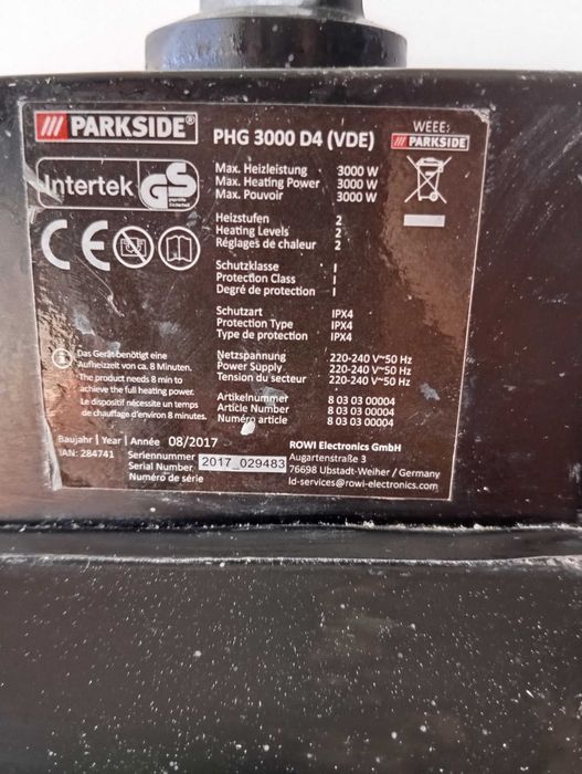Aquecedor Industrial Parkside