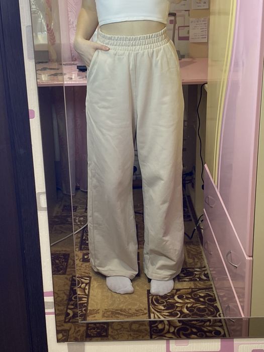Жіночі штани XS-S розширені з бавовни casual trend
