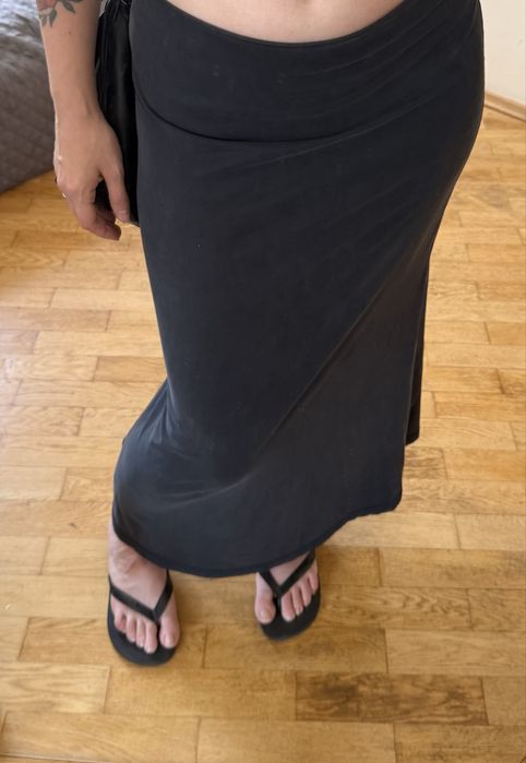 Максі міді спідниця weekday signe drapy maxi skirt