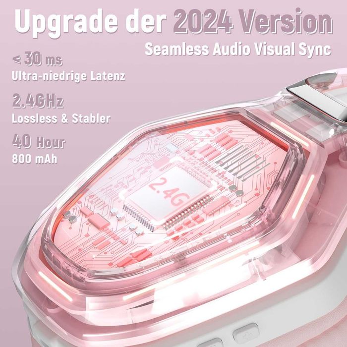 Ozeino OW810 Gaming Headphones, Wireless Gaming Headset mit Mikrofon