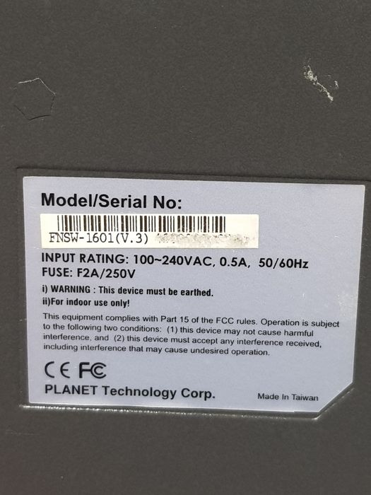 Комутатор  Planet FNSW-1601